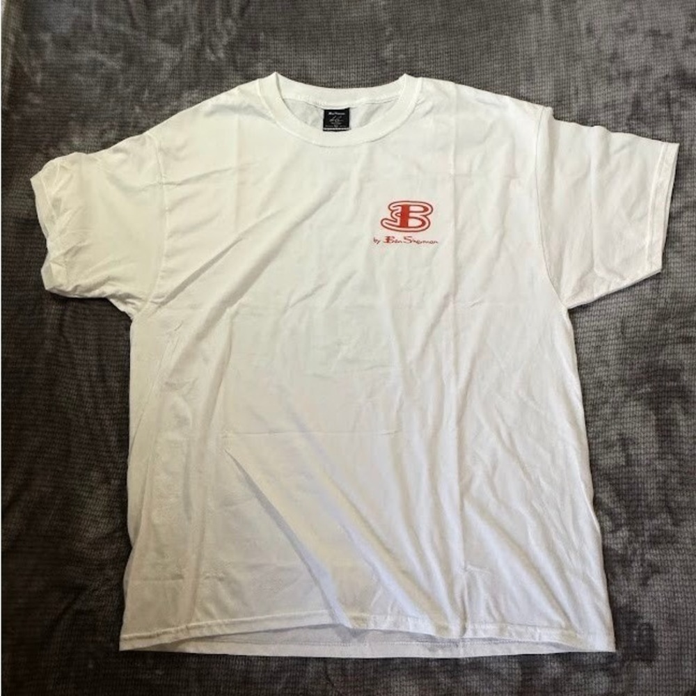 Ben Sherman x Brian Cannon Graphic T-Shirt Mens XL White Logo Short Sleeve Tee